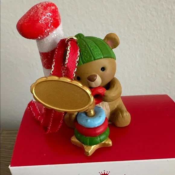 Hallmark Festive Bear Ornament with Red and Green Accents, 2014 Edition - Picture 2 of 4